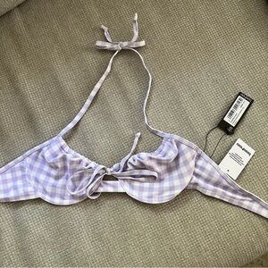 Boohoo Gingham Bikini Top